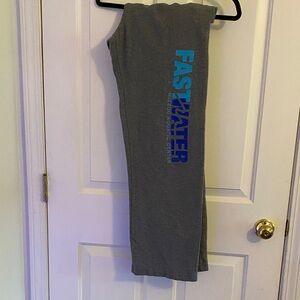 Canvas Gray Sweatpants with graphic fast water print